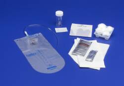 CURITY Red Rubber Closed Urethral Catheter Tray 14 Fr 1500 mL