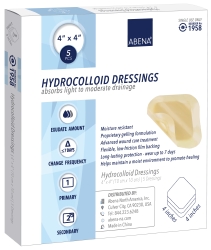 Hydrocolloid Dressing with Beveled Edge, 4" x 4"
