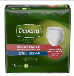 Depend Adjustable Underwear, Max Absorbency, Small/Medium, REPLACES 6935445
