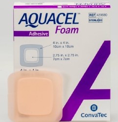Aquacel Adhesive Gelling Foam Dressing 4" x 4"