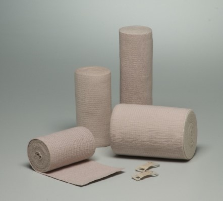 Cardinal Health Elastic Bandage with Clip Closure, 3" x 5 yds Stretched, Non-Sterile