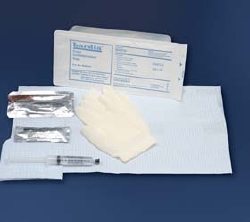 BARDIA Foley Insertion Tray with 30 cc Syringe and BZK Swabs