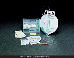 LUBRICATH Center-Entry Drainage Bag Foley Catheter Tray 18 Fr 5 cc