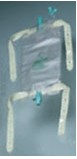 Dispoz-a-Bag Leg Bag with Flip-Flo Valve and Fabric Straps, 19 oz.