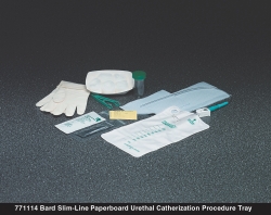 Slim-Line Paperboard Urethral Catheter Tray 14 Fr 1000 mL