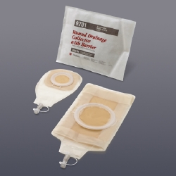 Wound Drainage Collector with Barrier, Medium, Translucent