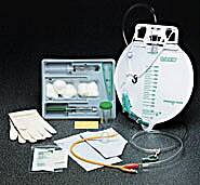 LUBRICATH Center-Entry Drainage Bag Coude Foley Catheter Tray 16 Fr 5cc