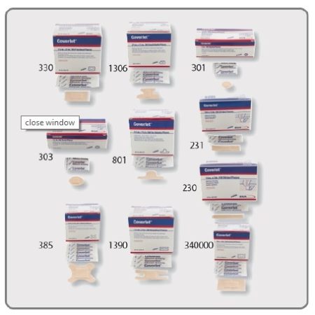 Coverlet Fabric Adhesive Bandage Strip 1" x 3"
