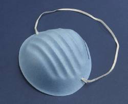 Face Mask, Molded Cone, Blue