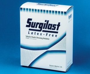 Surgilast Latex-Free Tubular Elastic Dressing Retainer, Size 7, 28" x 25 yds. (Small: Chest, Back, Perineum and Axilla)