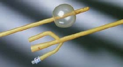 3-Way Silicone-Elastomer Coated Foley Catheter 24 Fr 30 cc