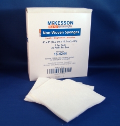 Non-Woven All-Purpose Sponges 4" x 4", 2's, 4-ply, Sterile, Not Made with Natural Rubber Latex, Replaces ZG4404S.