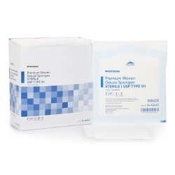 Gauze Sponge USP Type VII, 4" x 4", 12-ply, Sterile 1's, Latex Free