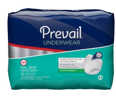 Prevail Super Plus Underwear Small/Medium 34" - 46"