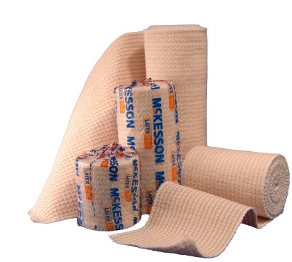 Cardinal Health Elastic Bandage with Clip Closure, 4" x 5 yds Stretched, Non-Sterile