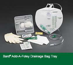 Add-A-Foley Tray with Drainage Bag and BARD Safety-Flow Outlet Device