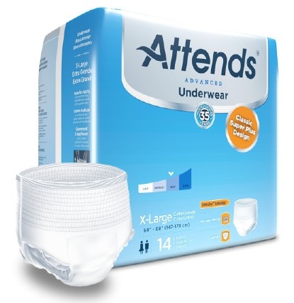 Attends Underwear Complete X-Large, 48" to 64"