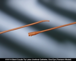 Coude Tiemann One-Eye Latex Catheter 24 Fr 16"