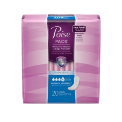 Depend Poise Moderate Pads Regular Length 10.1"