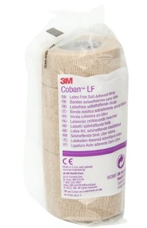 Coban Non-Sterile Self-Adherent Wrap 1" x 5 yds., Tan