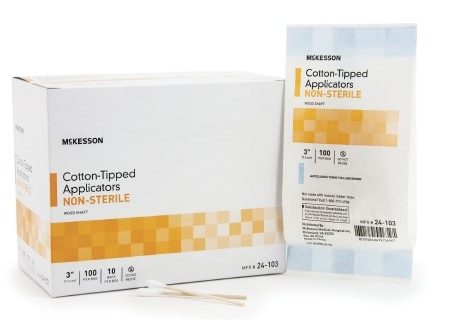 Cotton Tipped Applicator, 3", Polystyrene Handle