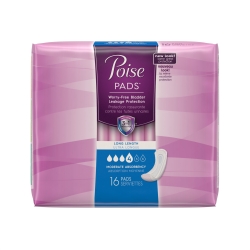 Poise Pads Moderate Absorbency Long Pads 12.4"