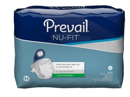 Prevail Nu-Fit Adult Brief Large 45" - 58"