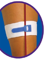 Foley Catheter Leg Band with Velcro Locking Tab, 2" Wide