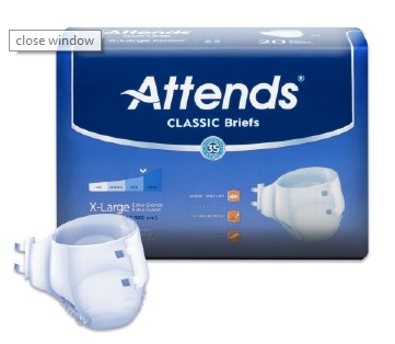 Attends Breathable Brief X-Large 58" - 63"
