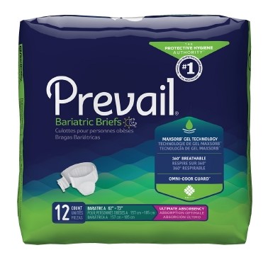 Prevail Bariatric Brief Size A 62" - 73"