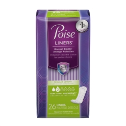Poise Pantyliners Very Light Asborbency 7-1/2" Regular