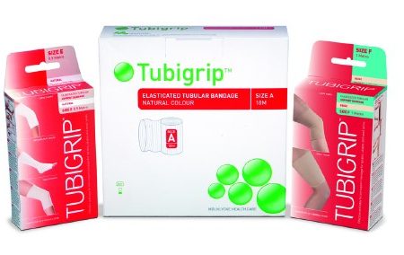 Tubigrip Elasticated Tubular Bandage, Natural, Size E, 3-1/2" x 10 yds. (Large Ankle, Medium Knee, Small Thigh)
