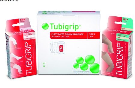 Tubigrip Elasticated Tubular Bandage, Natural, Size F, 4" x 10 yds. (Large Knee, Medium Thigh)