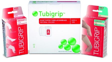 Tubigrip Elasticated Tubular Bandage, Beige, Size E, 3-1/2" x 10 yds. (Large Ankle, Medium Knee, Small Thigh)