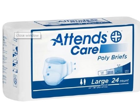 Attends Disposable Poly Brief X-Large 58" - 63"