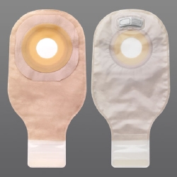 Premier 1-Piece Drainable Pouch Precut 1-9/16" with Filter and FlexWear Skin Barrier, Beige