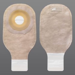 Premier 1-Piece Drainable Pouch Precut 1-3/16" with Filter and FlexWear Skin Barrier, Beige