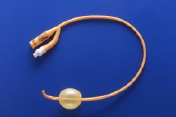 pureGold Coude/Tiemann 2-Way Latex Foley Catheter 24 Fr 30 cc