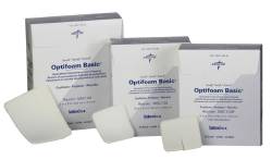 Optifoam Basic Polyurethane Foam Dressing with Fenestration, 3" x 3"