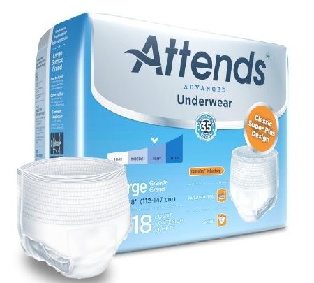 Attends Advanced Underwear, Large 44" to 58", 170 to 210 LBS