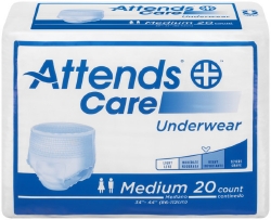 Attends Unisex Regular Absorbency Value Tier Protective Underwear Medium 34" - 44"