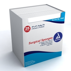 Surgical Gauze Sponge Sterile 2's, 4" x 4", 8-Ply