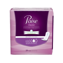 Poise Ultra Plus with Side Shields, Maximum Long, 14.37" L