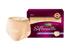 Depend Silhouette Brief for Women, Large/X-Large fits Waist 38-50"