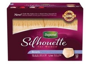 Depend Silhouette Briefs for Women Small/Medium 28" - 40"