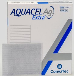 AQUACEL Ag Extra Hydrofiber Antimicrobial Dressing, 4" x 5"