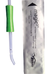 Magic3 Hydrophilic Coude Male Intermittent Catheter with Sure-Grip 14 Fr 16"