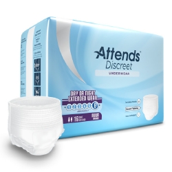 Attends® Discreet Day/Night Extended Wear Underwear, Medium 28" to 40" (previously 34" to 44")
