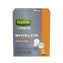 Depend Shields For Men Light Absorbency, One Size Fits Most
