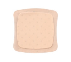 AQUACEL Ag Foam Adhesive Dressing 5" x 5", 3.3" x 3.3" Pad Size